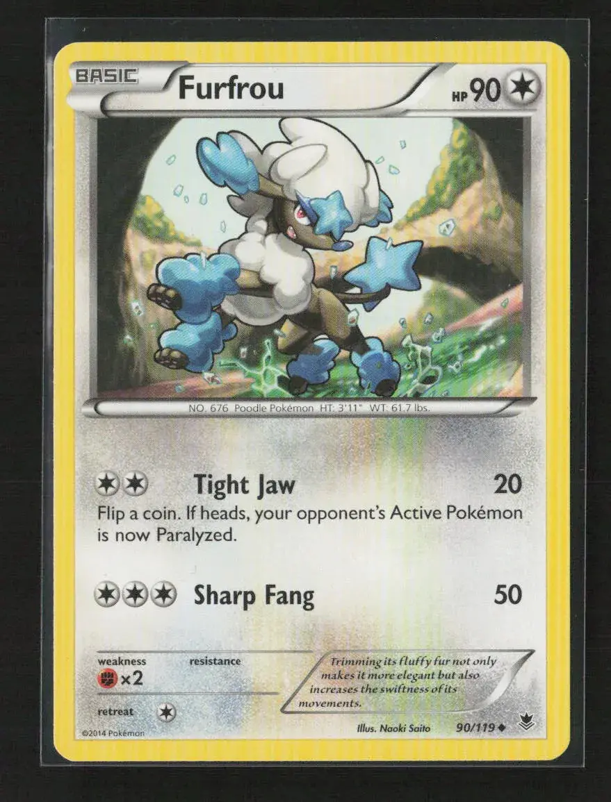 Furfrou Uncommon Xy - Phantom Forces 90/119 Lp 1
