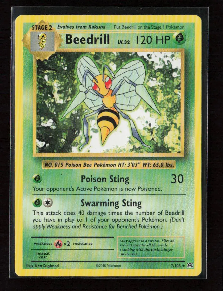 Beedrill Rare Xy - Evolutions 7/108 Lp 1