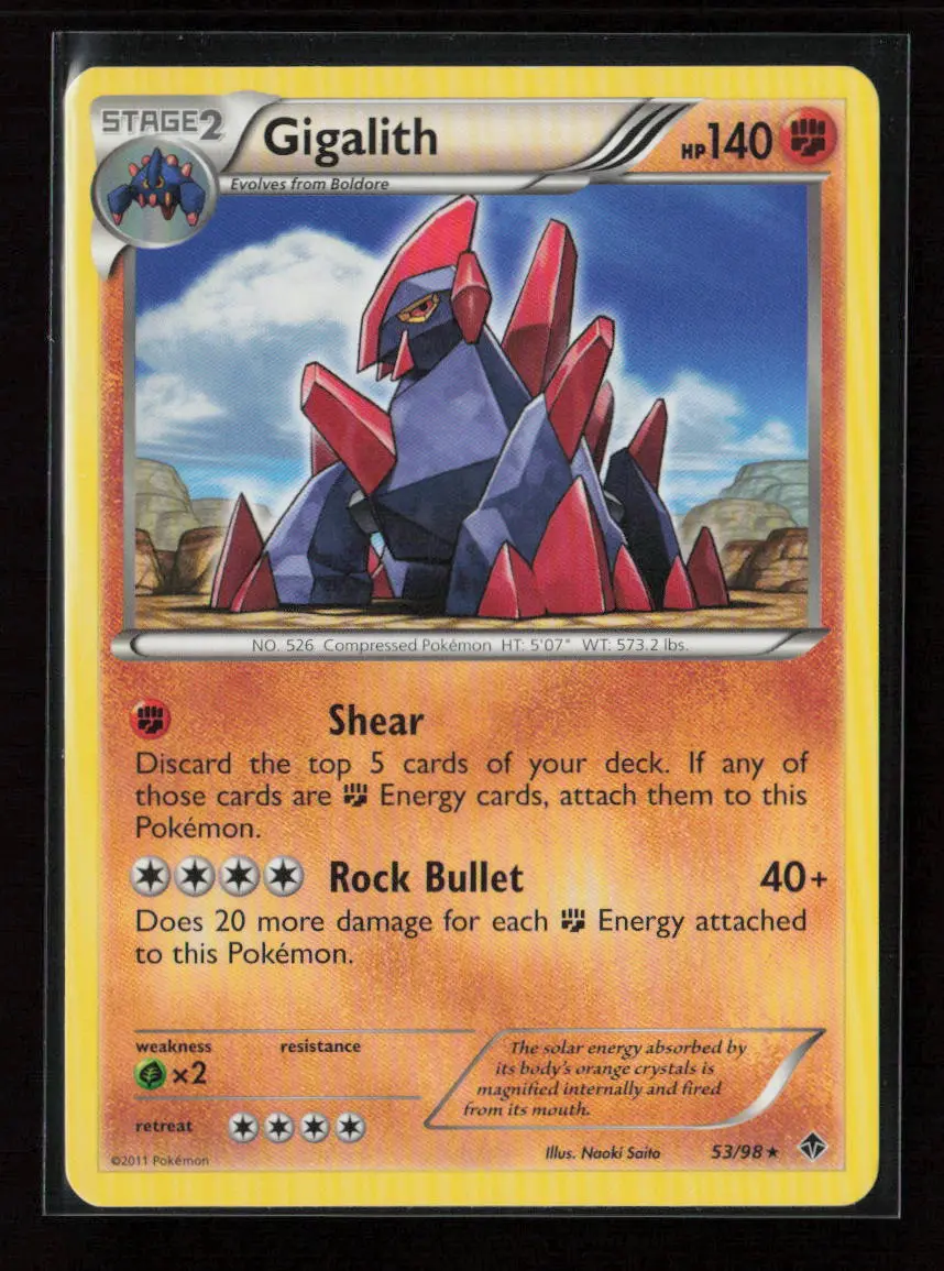 Gigalith Rare Emerging Powers 53/98 Lp 1