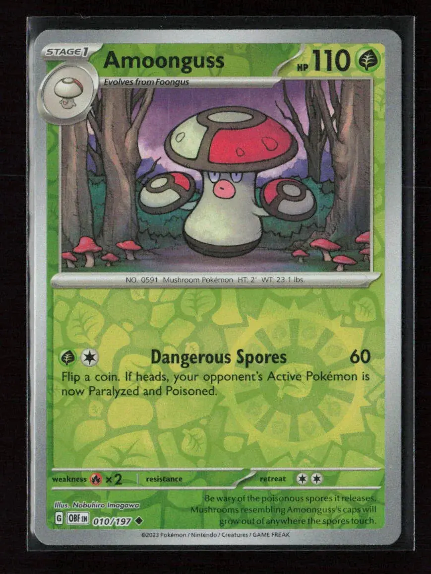 Amoonguss Uncommon Sv03: Obsidian Flames 010/197 Nm 1
