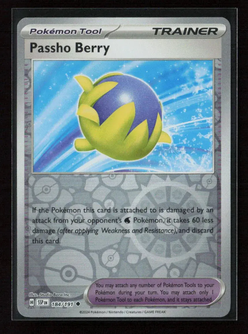 Passho Berry Uncommon Sv08: Surging Sparks 184/191 Nm 1