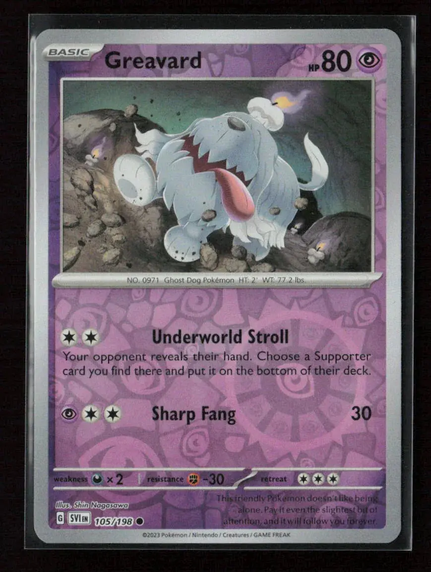 Greavard - Common Sv01: Scarlet & Violet Base Set 105/198 Nm 1