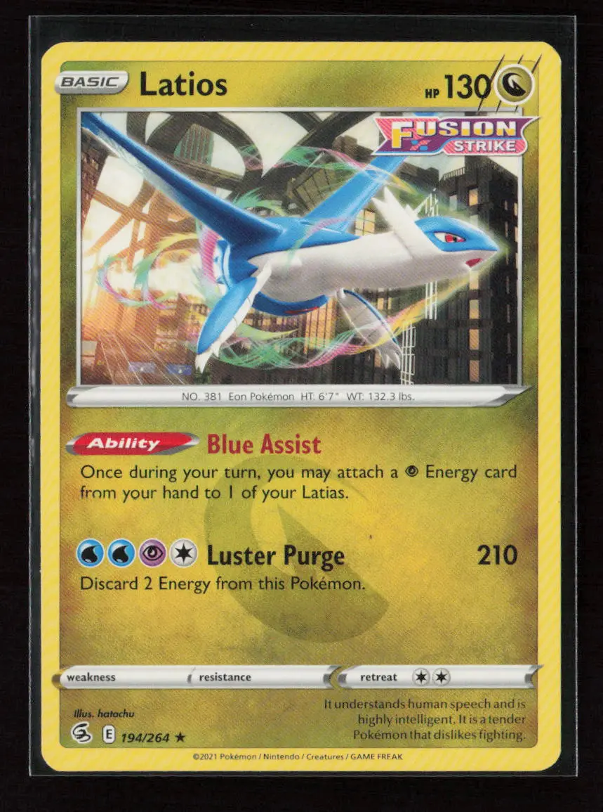 Latios Rare Swsh08: Fusion Strike 194/264 Lp 1
