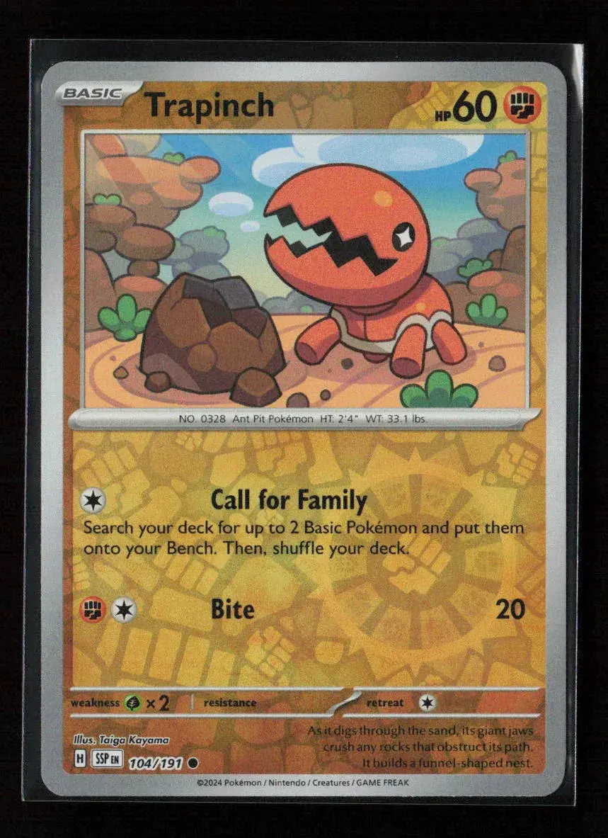 Trapinch Common Sv08: Surging Sparks 104/191 Nm 1