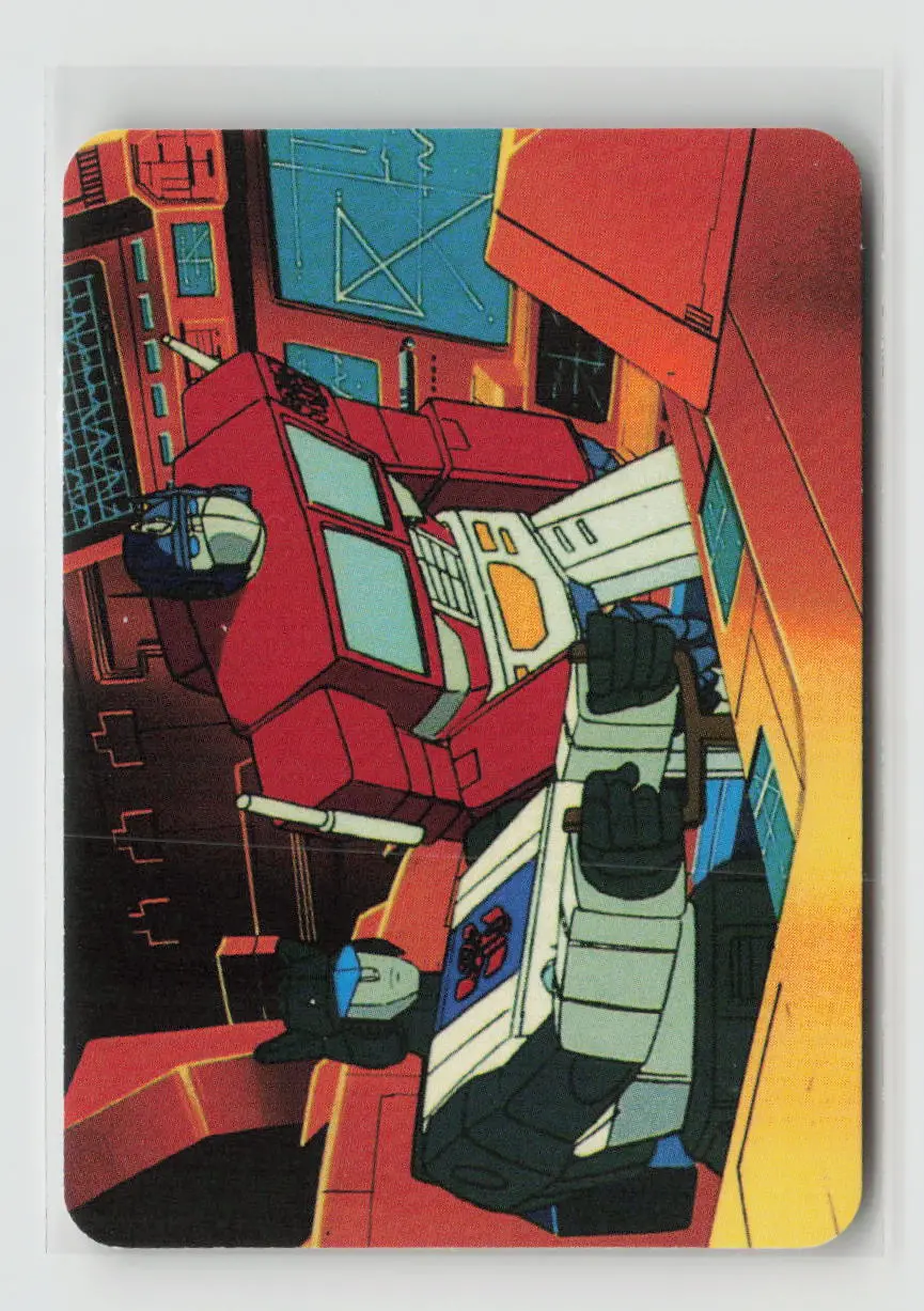 1985 Transformers Action Cards - Ironhide At The Laser Gun #56 1