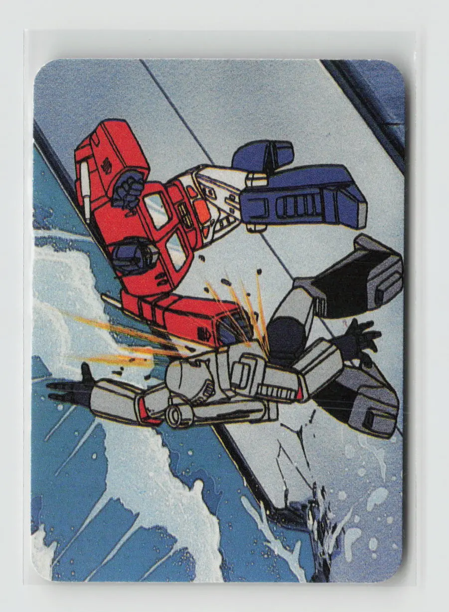 1985 Transformers Action Cards - Leaders Fight It Out #83 1