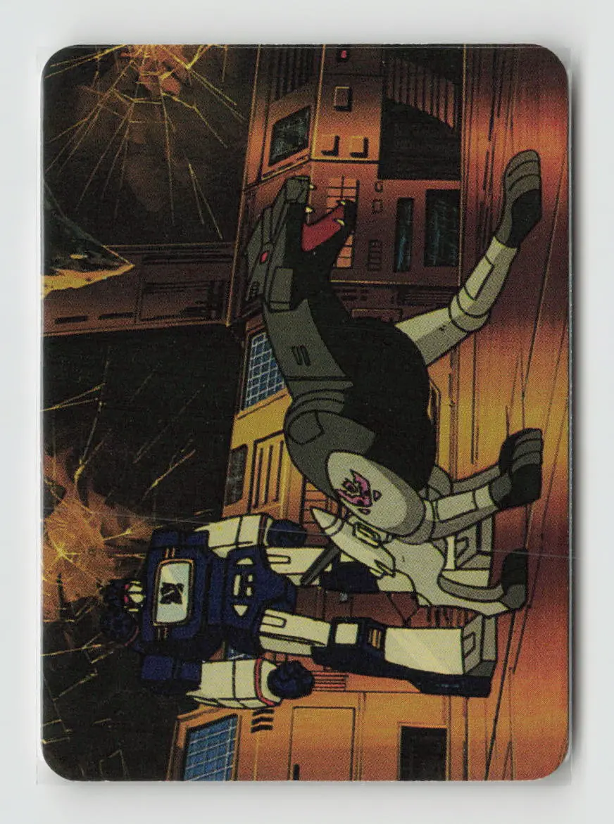 1985 Transformers Action Cards - Poised For Destruction #95 1