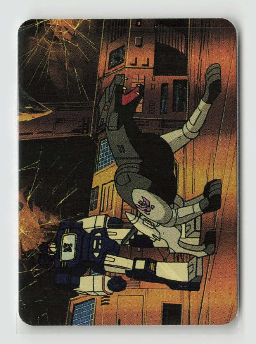 1985 Transformers Action Cards - Poised For Destruction #95 1