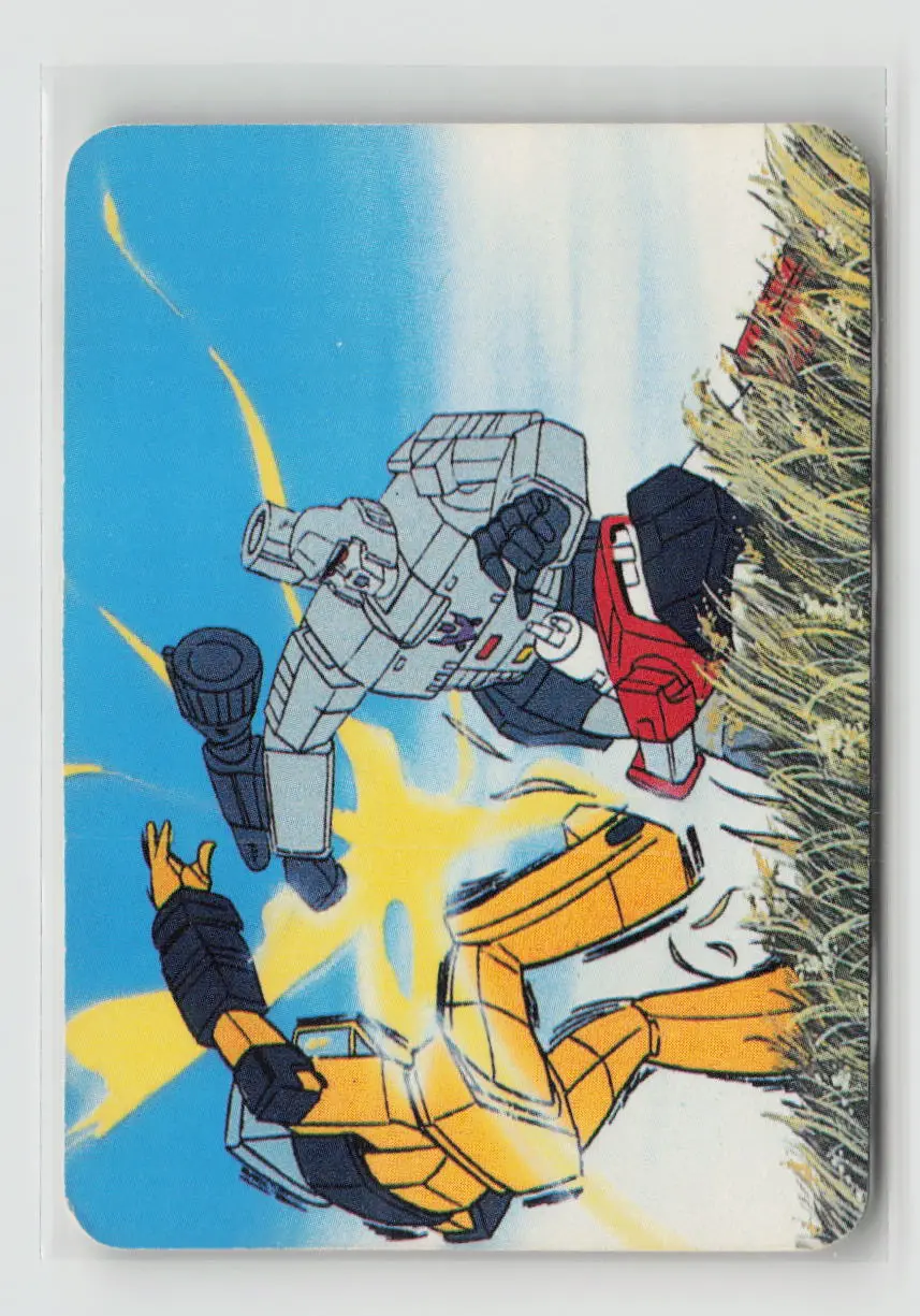 1985 Transformers Action Cards - Megatron Overpowers Sunstreaker #174 1