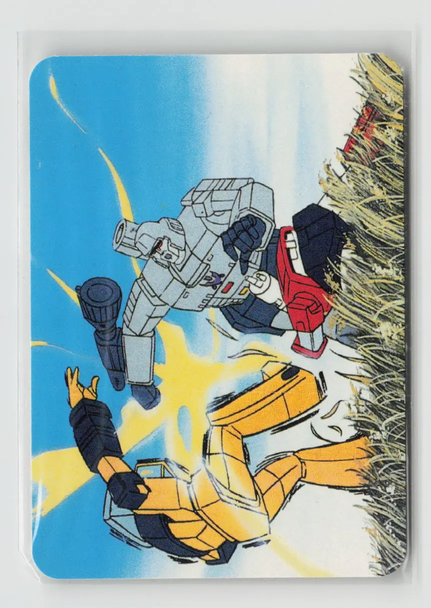 1985 Transformers Action Cards - Megatron Overpowers Sunstreaker #174 1