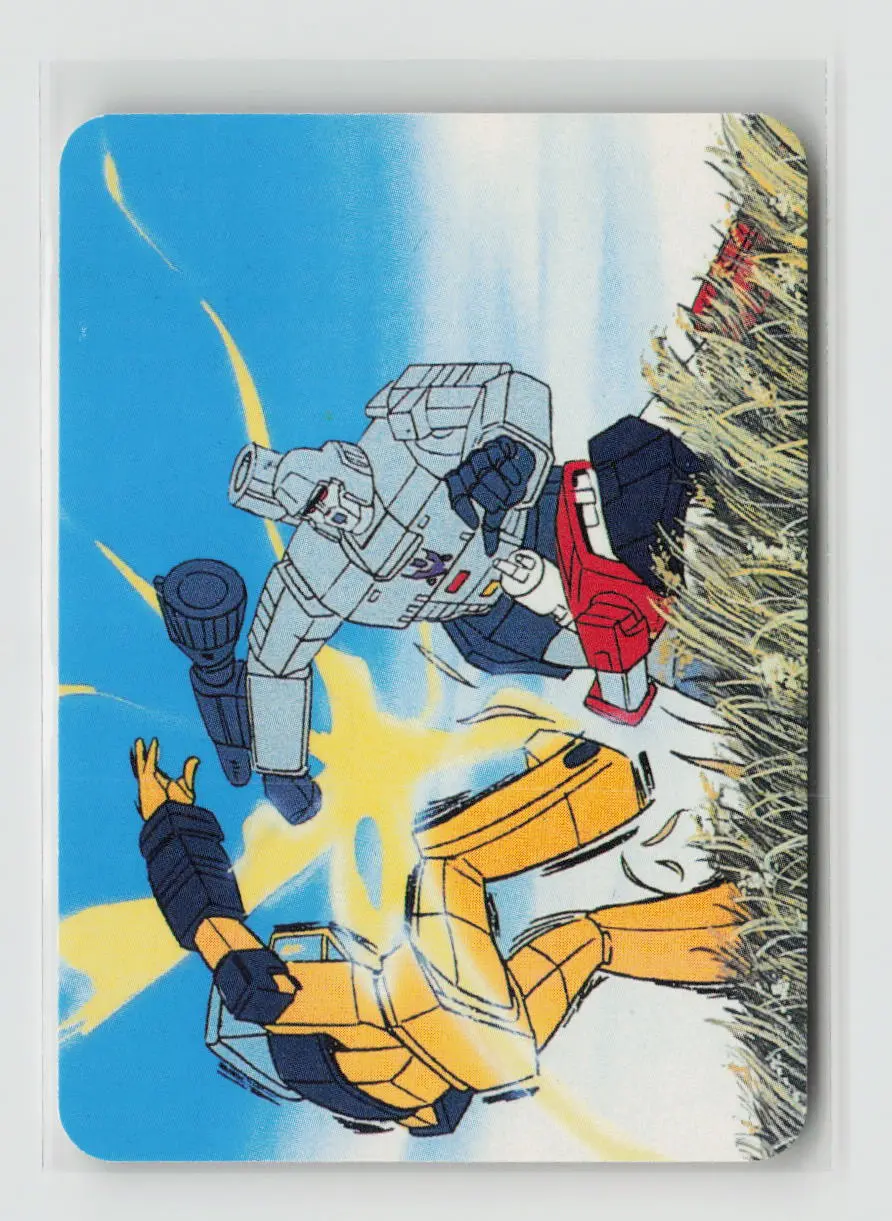 1985 Transformers Action Cards - Megatron Overpowers Sunstreaker #174 1