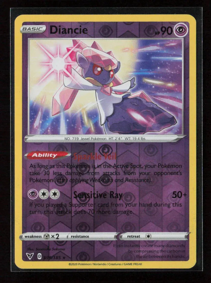 Diancie Holo Rare Swsh04: Vivid Voltage 079/185 Lp 1