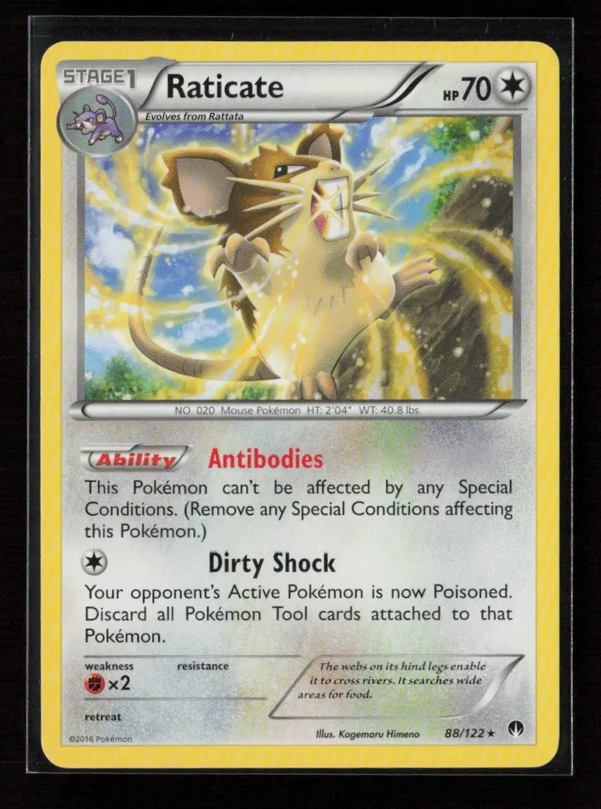 Raticate Rare Xy - Breakpoint 88/122 Lp 1