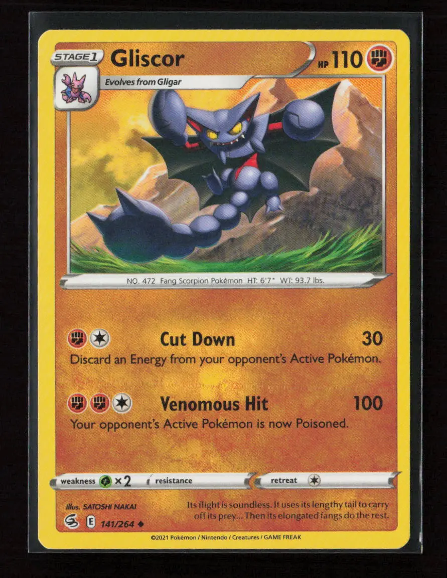 Gliscor Uncommon Swsh08: Fusion Strike 141/264 Lp 1