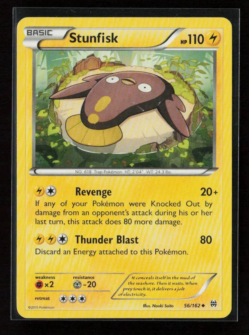 Stunfisk Uncommon Xy - Breakthrough 56/162 Lp 1