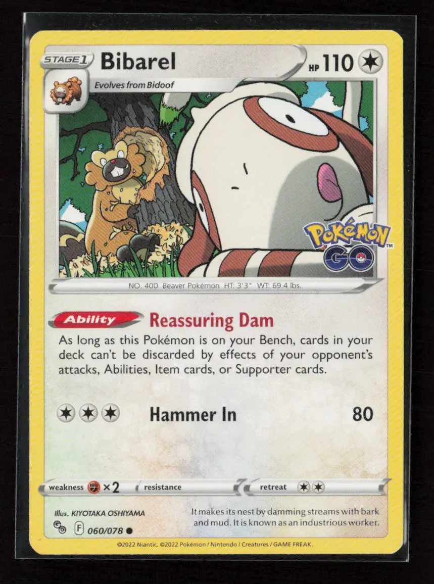Bibarel Common Pokemon Go 060/078 Lp 1