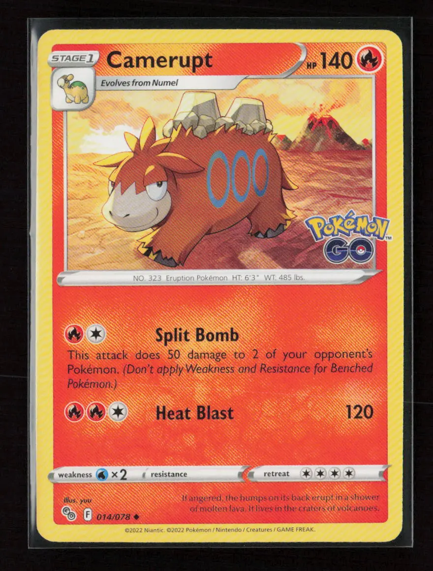 Camerupt Uncommon Pokemon Go 014/078 Nm 1