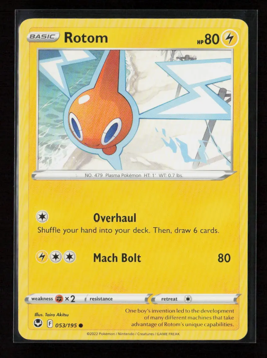 Rotom Common Swsh12: Silver Tempest 053/195 Lp 1