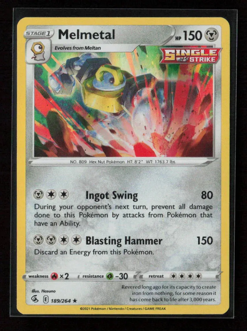 Melmetal Holo Rare Swsh08: Fusion Strike 189/264 Nm 1