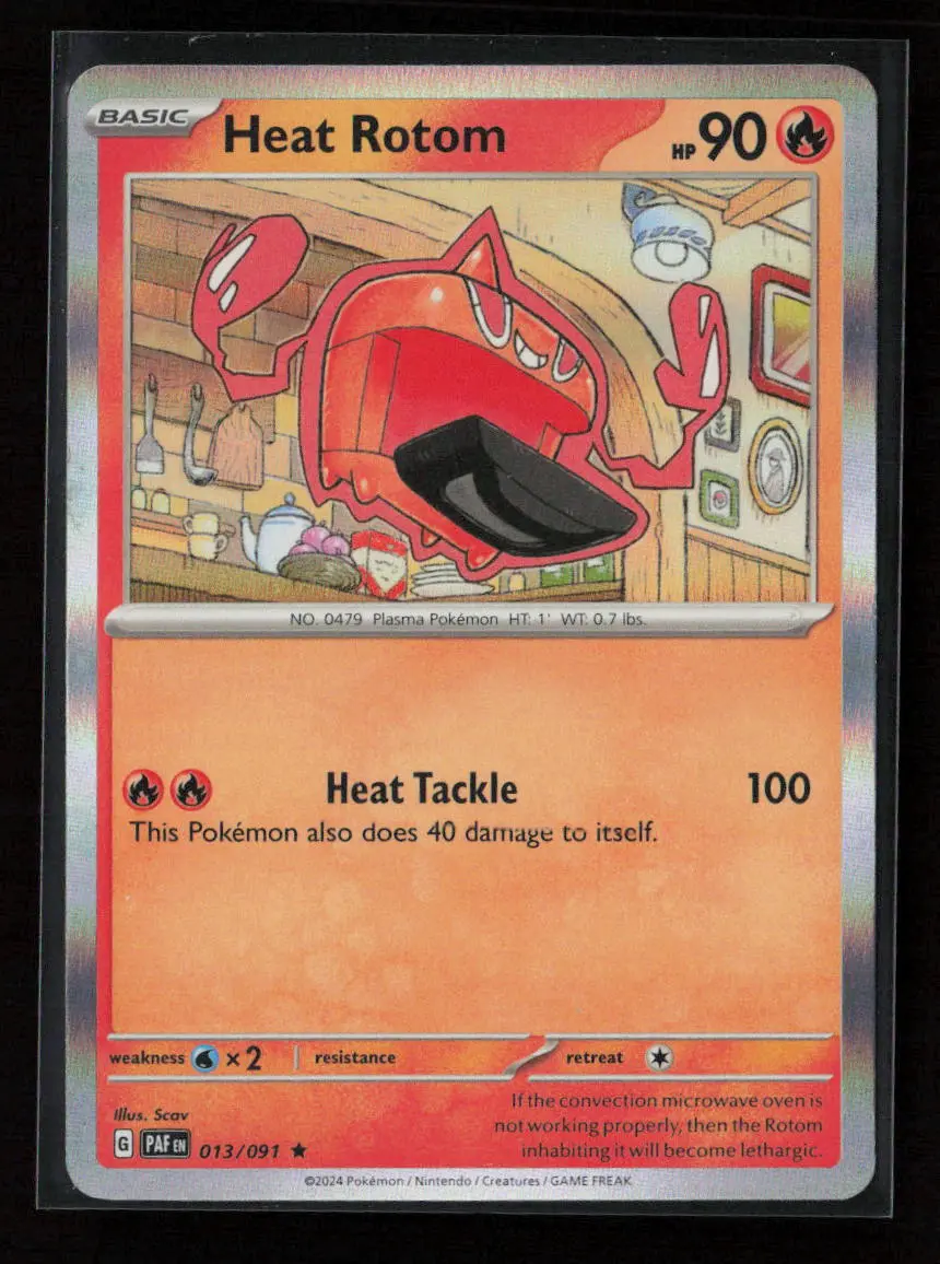 Heat Rotom Rare Sv: Paldean Fates 013/091 Nm 1
