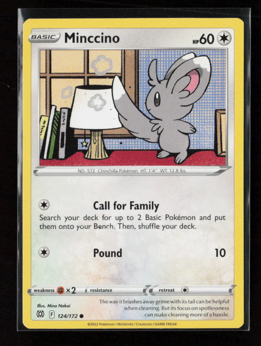 Minccino Common Swsh09: Brilliant Stars 124/172 Lp 1