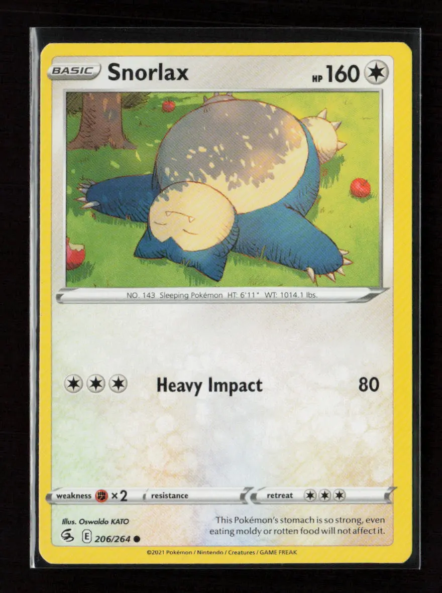 Snorlax Common Swsh08: Fusion Strike 206/264 Lp 1