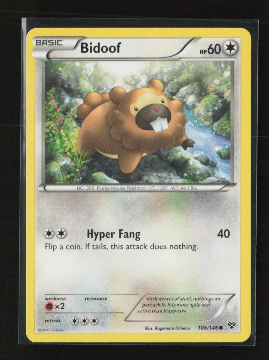 Bidoof Common Xy Base Set 106/146 Mp 1