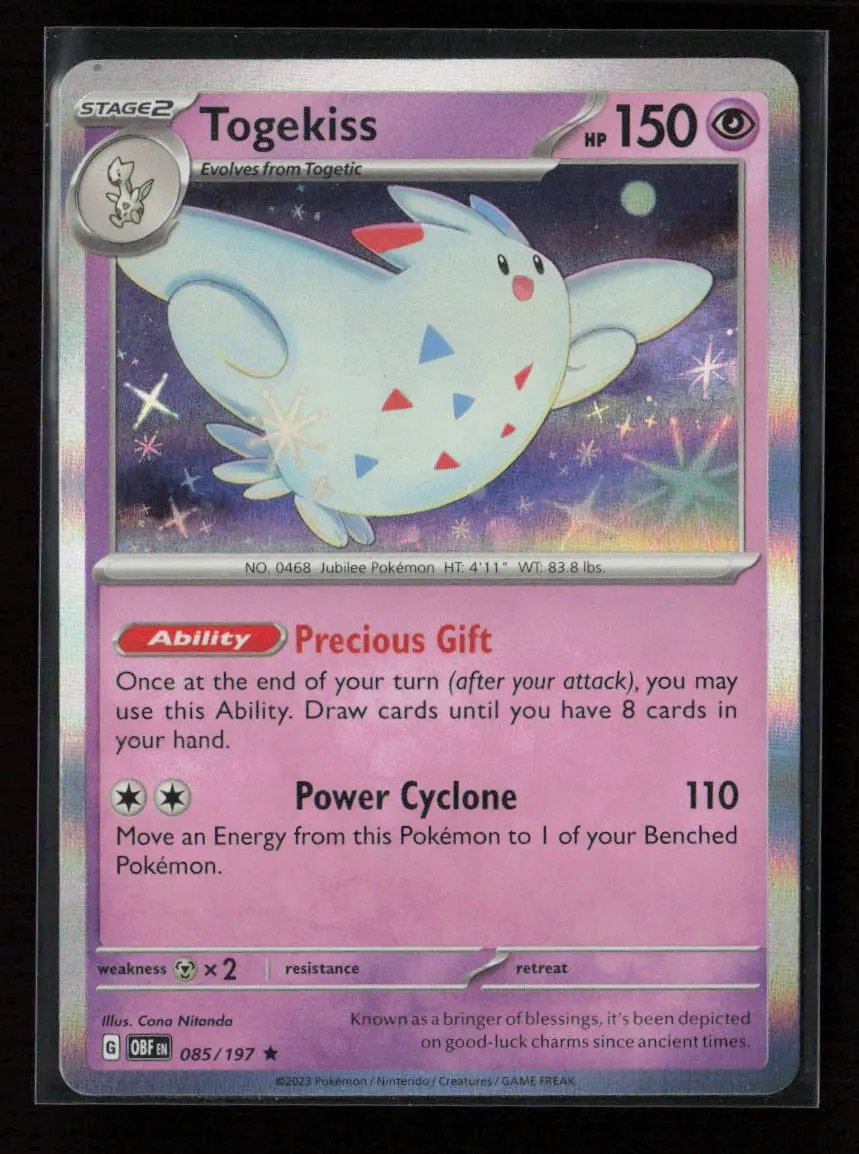 Togekiss Rare Sv03: Obsidian Flames 085/197 Nm 1