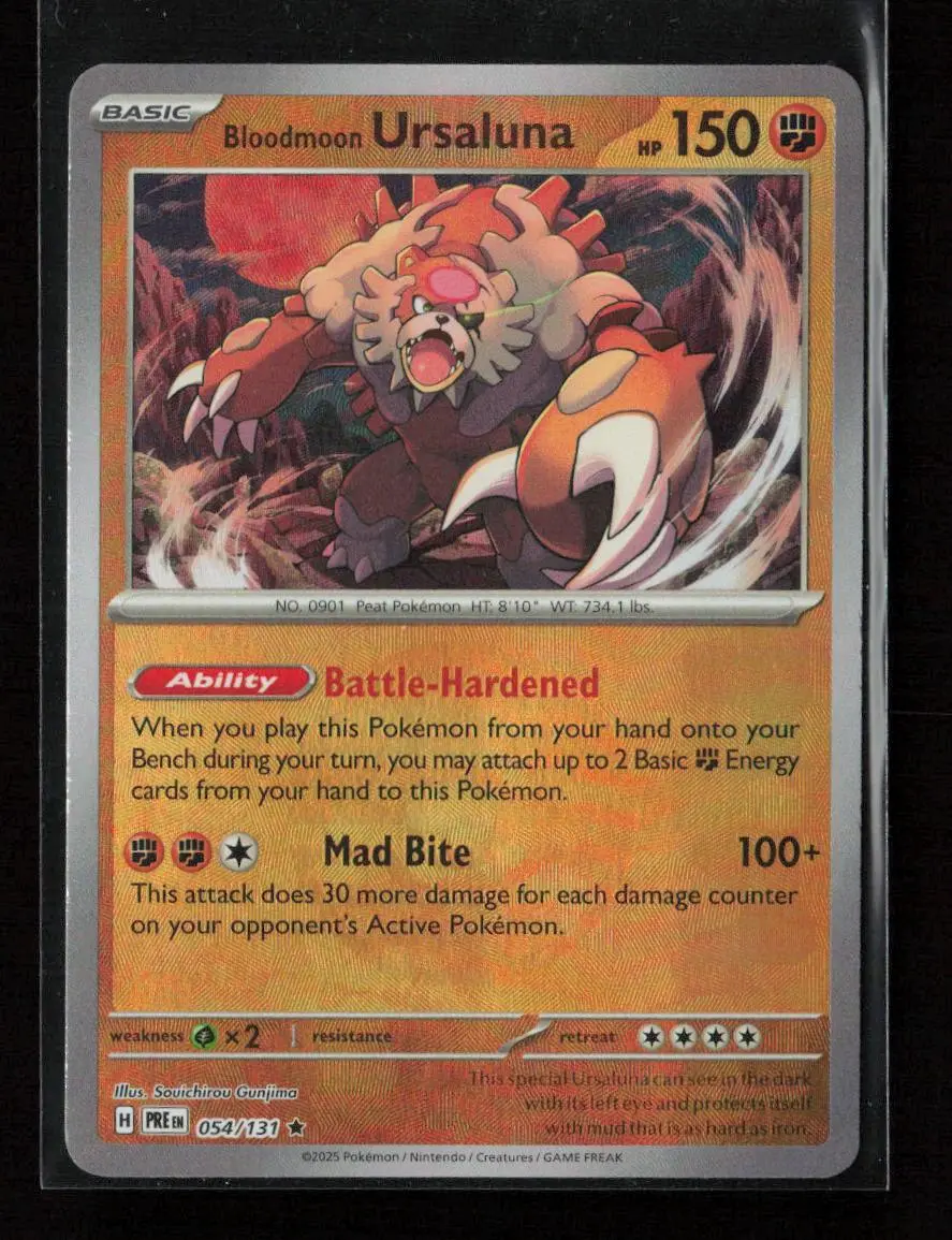 Bloodmoon Ursaluna Rare Sv: Prismatic Evolutions 054/131 Nm 1