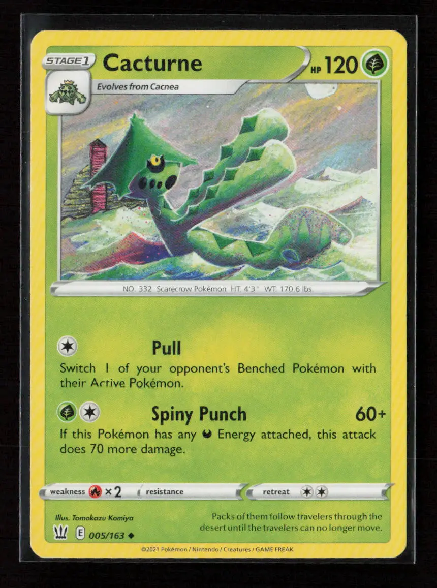 Cacturne Uncommon Swsh05: Battle Styles 005/163 Lp 1