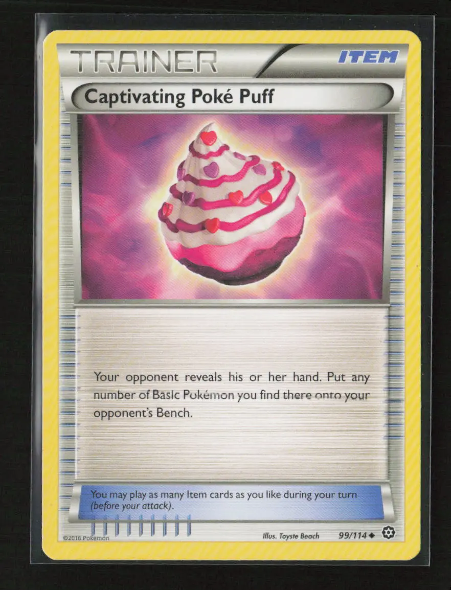 Captivating Poke Puff Uncommon Xy - Steam Siege 99/114 Mp 1