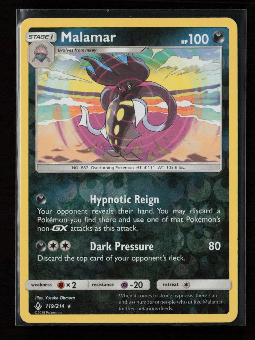 Malamar Holo Rare Sm - Unbroken Bonds 119/214 Nm 1
