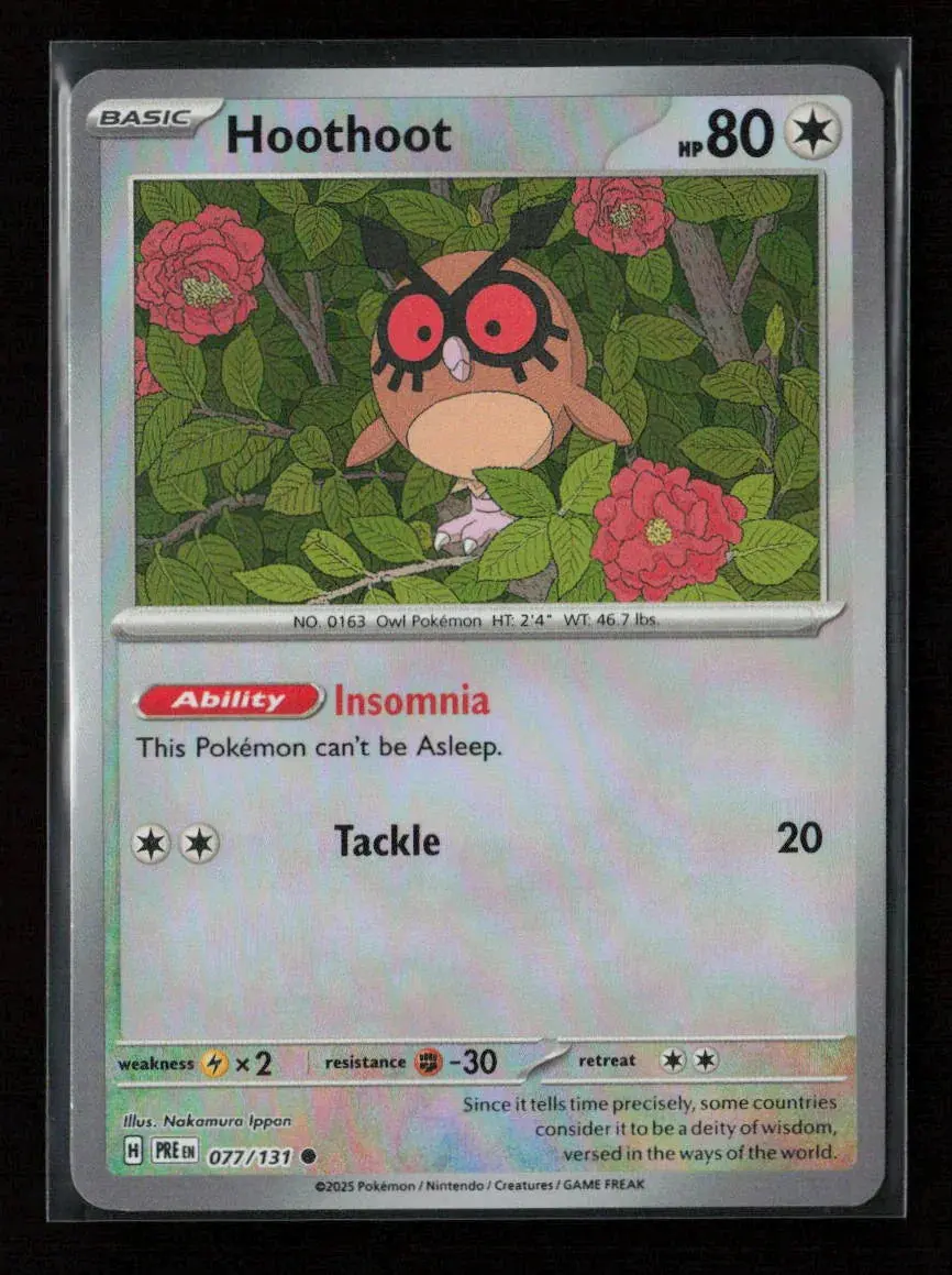 Hoothoot (Poke Ball Pattern) Common Sv: Prismatic Evolutions 077/131 Nm 1