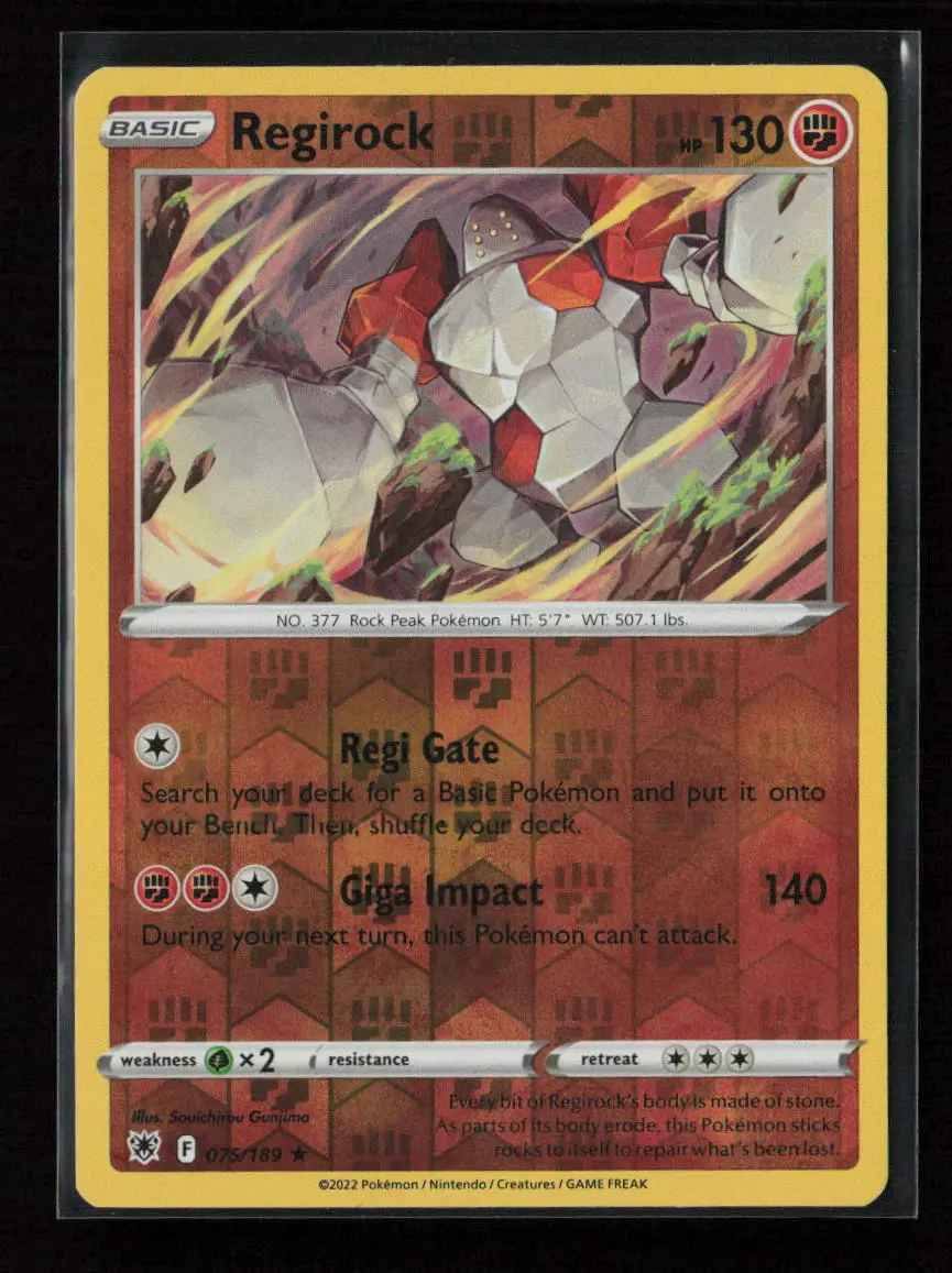 Regirock Rare Swsh10: Astral Radiance 075/189 Nm 1