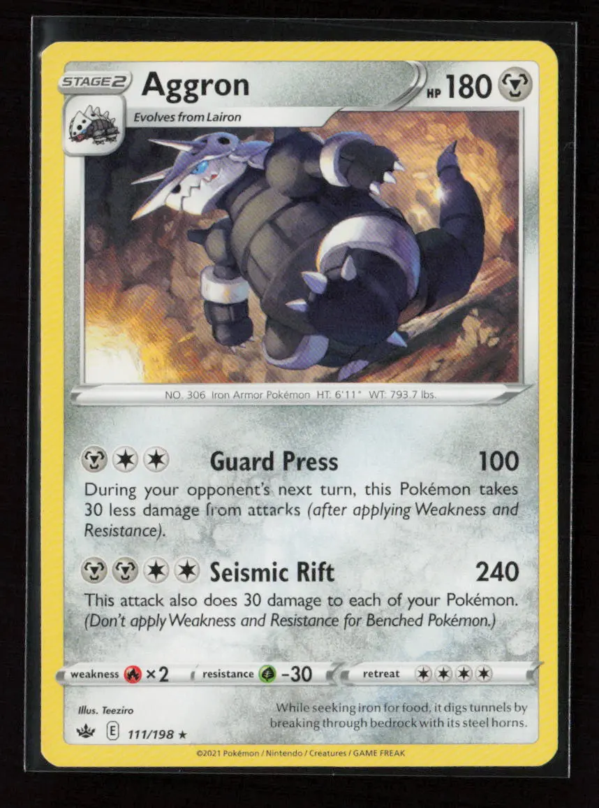 Aggron Rare Swsh06: Chilling Reign 111/198 Lp 1