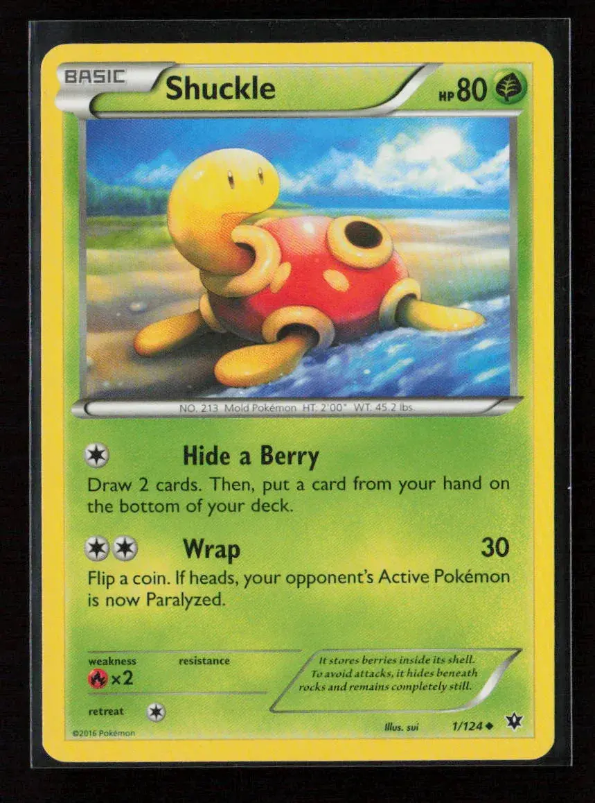 Shuckle Uncommon Xy - Fates Collide 1/124 Lp 1