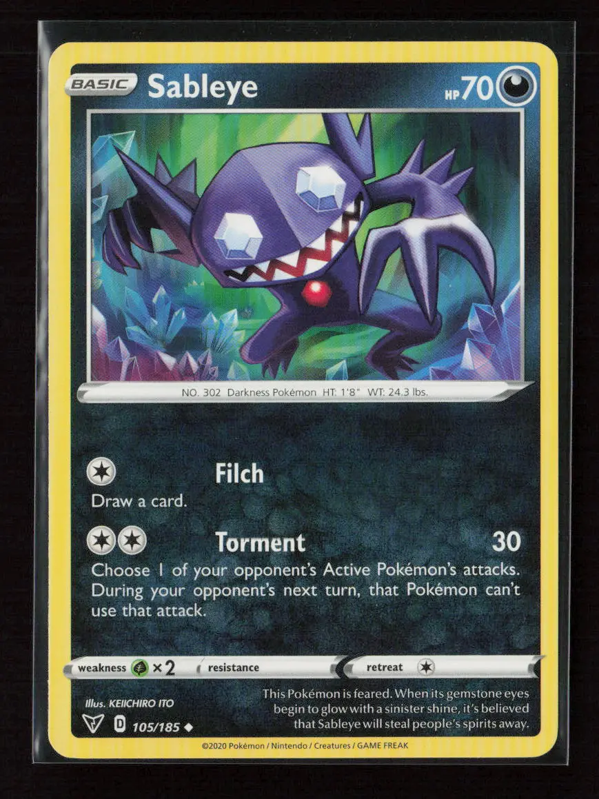 Sableye Uncommon Swsh04: Vivid Voltage 105/185 Lp 1