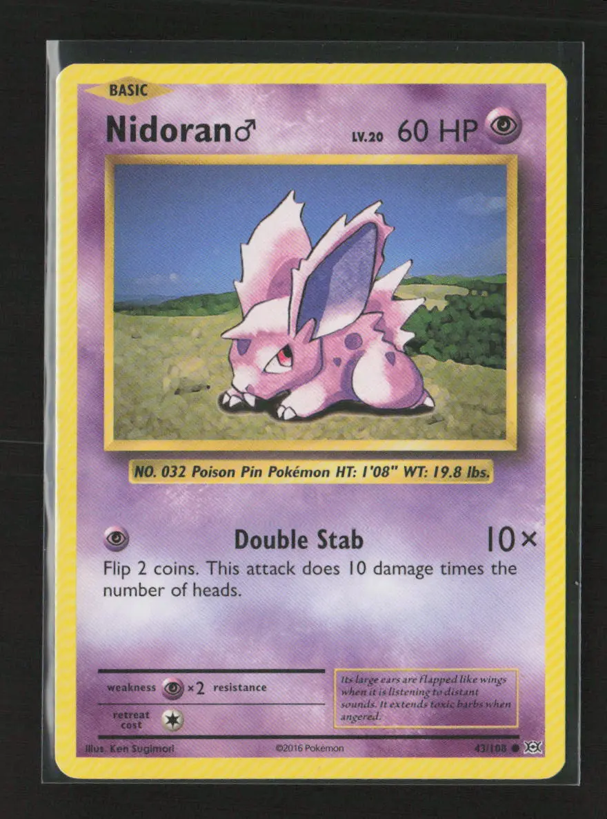 Nidoran M Common Xy - Evolutions 43/108 Mp 1