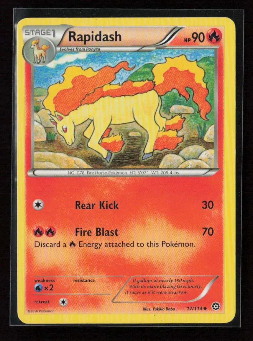 Rapidash Uncommon Xy - Steam Siege 17/114 Nm 1