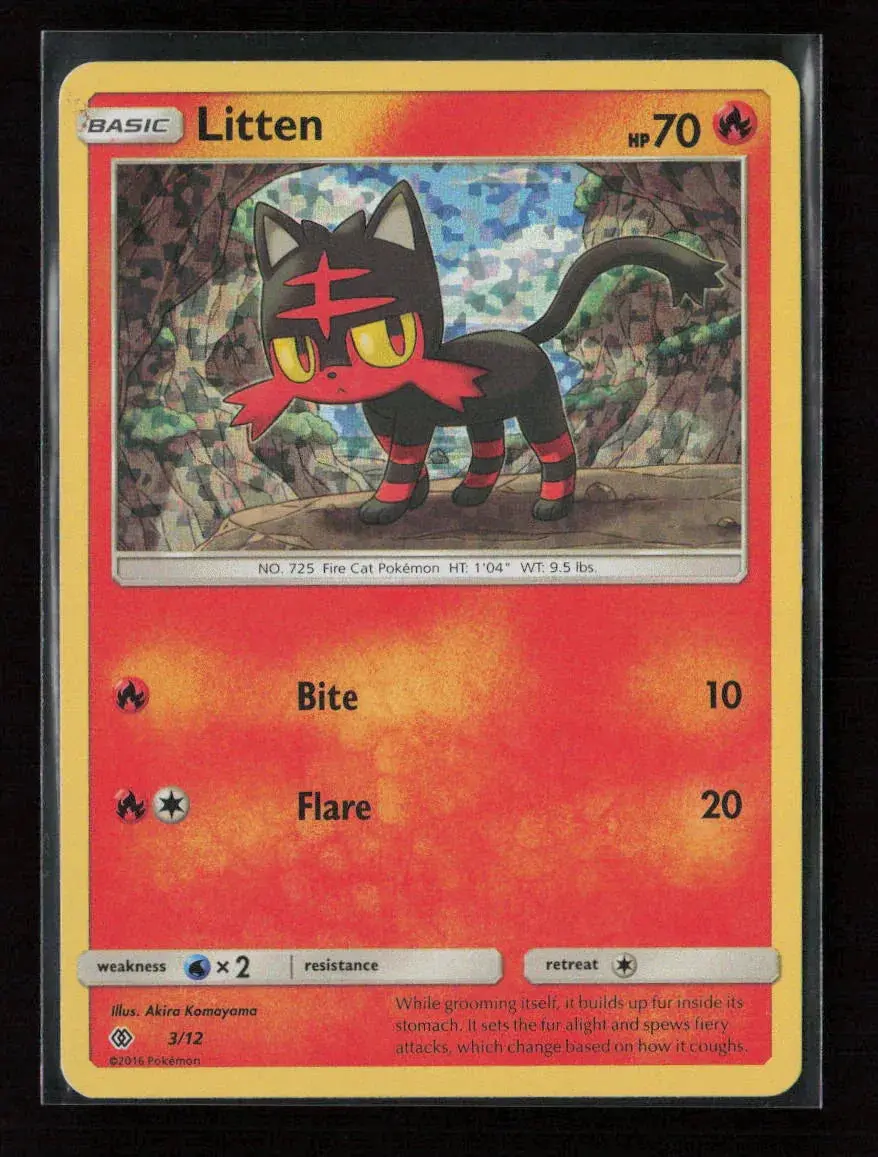 Litten - 3/12 Promo Mcdonald's Promos 2017 003/012 Nm 1