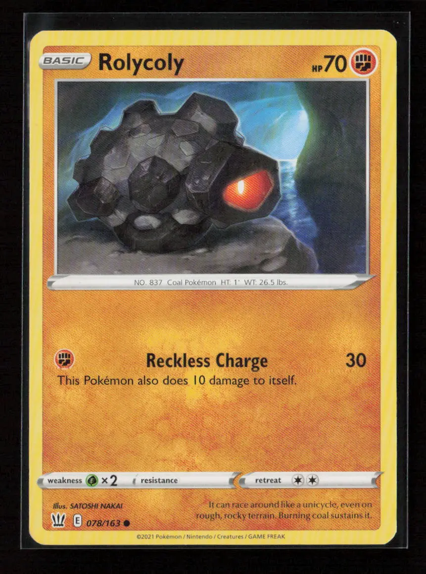 Rolycoly Common Swsh05: Battle Styles 078/163 Nm 1