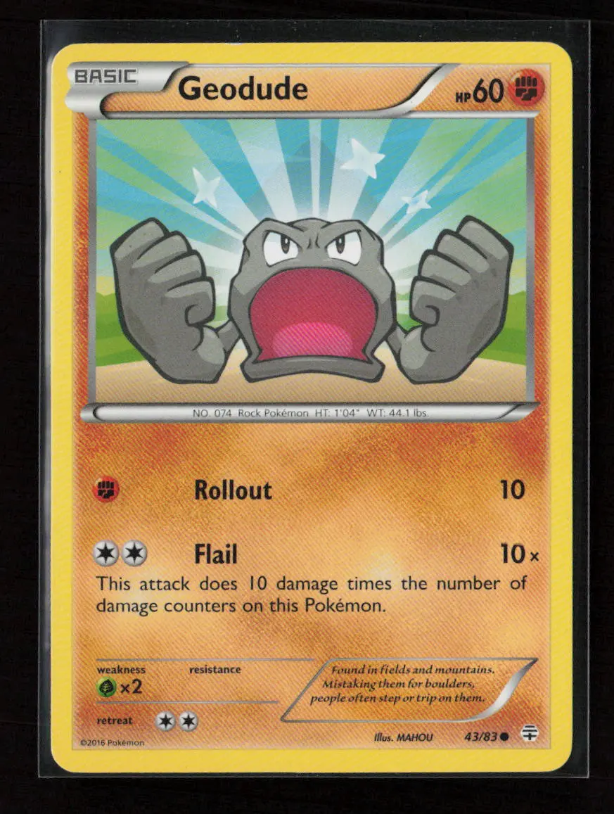 Geodude Common Generations 43/83 Lp 1