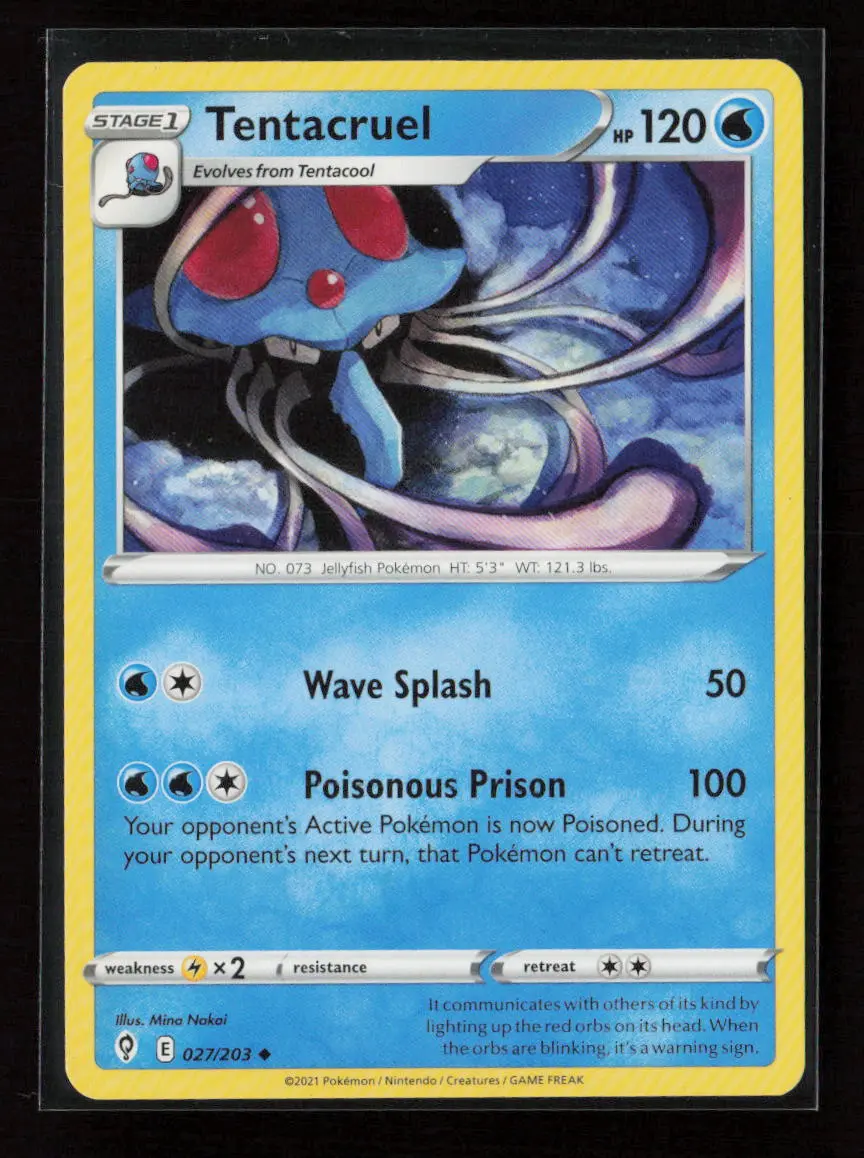 Tentacruel Uncommon Swsh07: Evolving Skies 027/203 Lp 1