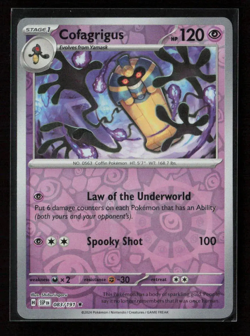 Cofagrigus Rare Sv08: Surging Sparks 083/191 Nm 1