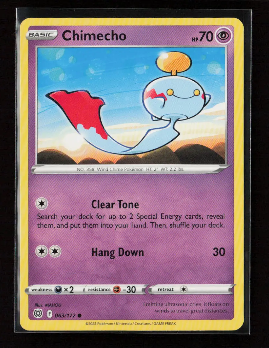 Chimecho Common Swsh09: Brilliant Stars 063/172 Nm 1