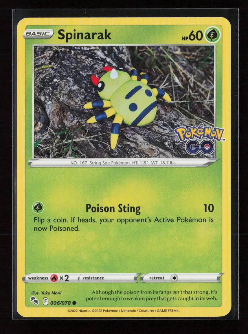 Spinarak Common Pokemon Go 006/078 Nm 1