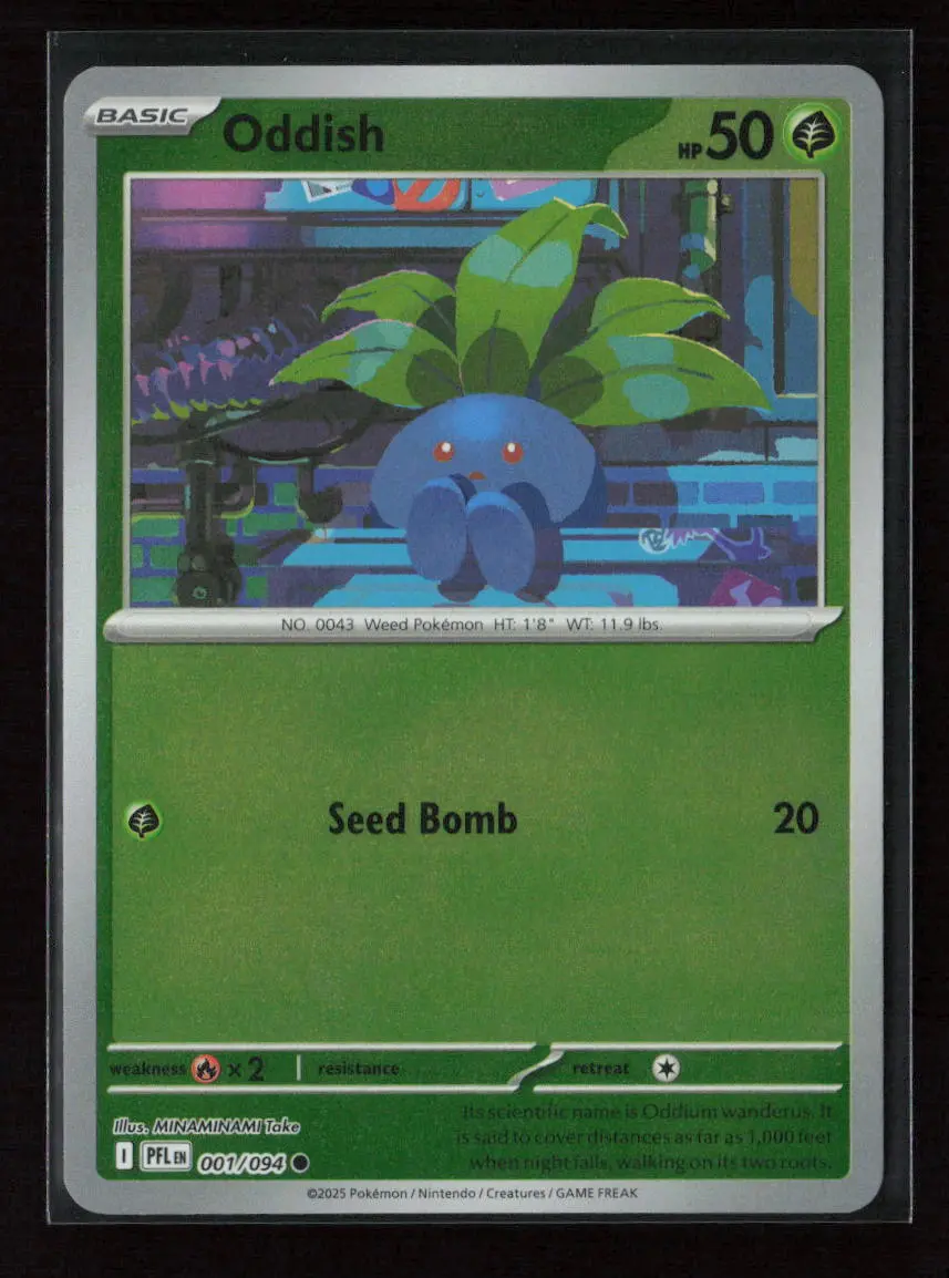 Oddish Common Me02: Phantasmal Flames 001/094 Nm 1
