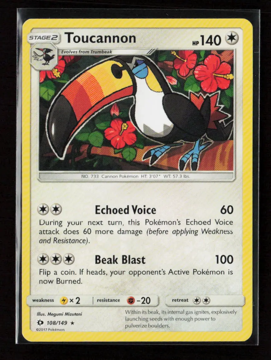 Toucannon Rare Sm Base Set 108/149 Lp 1