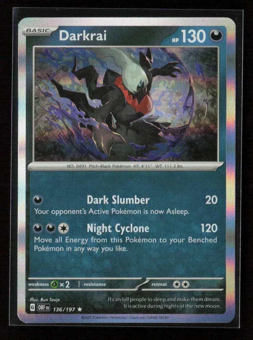 Darkrai Rare Sv03: Obsidian Flames 136/197 Nm 1