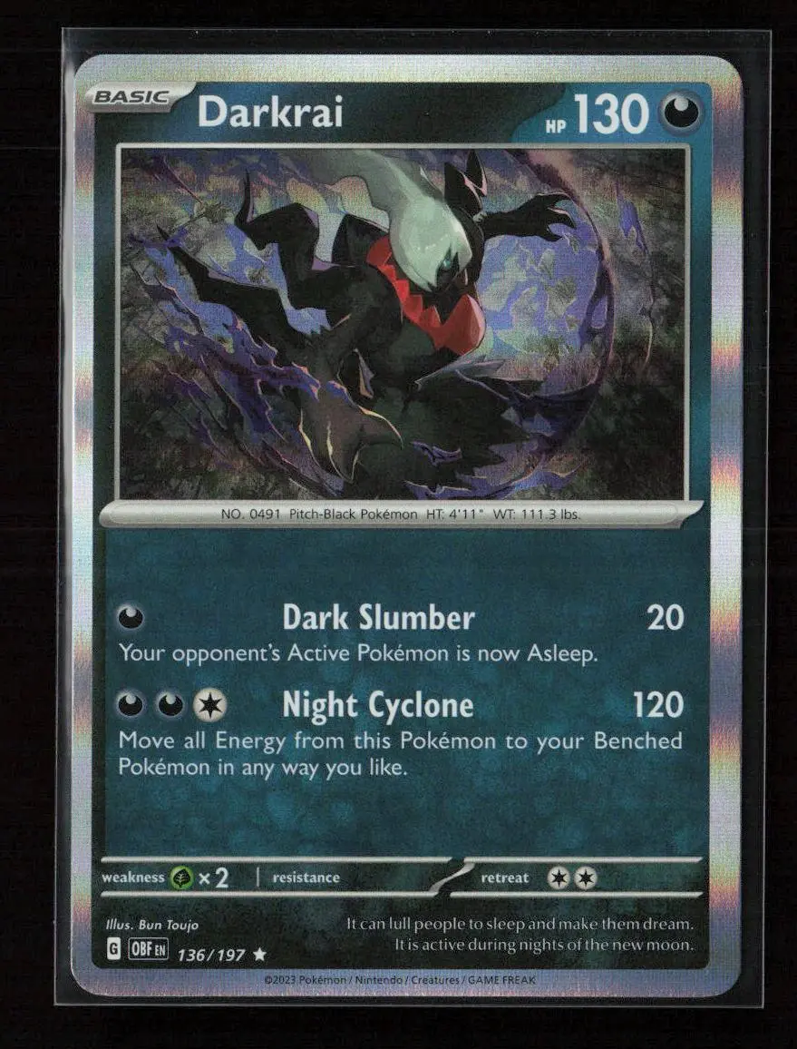 Darkrai Rare Sv03: Obsidian Flames 136/197 Nm 1